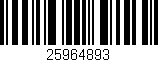 Código de barras (EAN, GTIN, SKU, ISBN): '25964893'