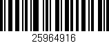 Código de barras (EAN, GTIN, SKU, ISBN): '25964916'