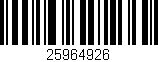 Código de barras (EAN, GTIN, SKU, ISBN): '25964926'