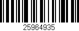Código de barras (EAN, GTIN, SKU, ISBN): '25964935'