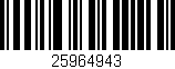 Código de barras (EAN, GTIN, SKU, ISBN): '25964943'