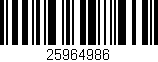 Código de barras (EAN, GTIN, SKU, ISBN): '25964986'