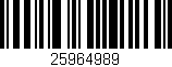 Código de barras (EAN, GTIN, SKU, ISBN): '25964989'