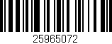Código de barras (EAN, GTIN, SKU, ISBN): '25965072'