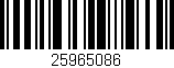 Código de barras (EAN, GTIN, SKU, ISBN): '25965086'