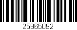 Código de barras (EAN, GTIN, SKU, ISBN): '25965092'