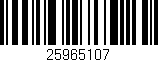 Código de barras (EAN, GTIN, SKU, ISBN): '25965107'