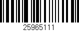 Código de barras (EAN, GTIN, SKU, ISBN): '25965111'