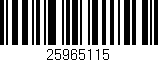 Código de barras (EAN, GTIN, SKU, ISBN): '25965115'