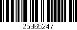 Código de barras (EAN, GTIN, SKU, ISBN): '25965247'