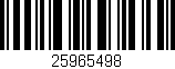 Código de barras (EAN, GTIN, SKU, ISBN): '25965498'