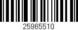 Código de barras (EAN, GTIN, SKU, ISBN): '25965510'