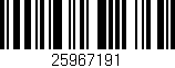 Código de barras (EAN, GTIN, SKU, ISBN): '25967191'