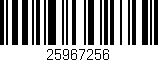 Código de barras (EAN, GTIN, SKU, ISBN): '25967256'