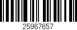 Código de barras (EAN, GTIN, SKU, ISBN): '25967657'
