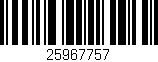Código de barras (EAN, GTIN, SKU, ISBN): '25967757'