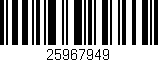 Código de barras (EAN, GTIN, SKU, ISBN): '25967949'