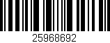 Código de barras (EAN, GTIN, SKU, ISBN): '25968692'