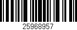 Código de barras (EAN, GTIN, SKU, ISBN): '25968957'