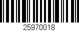 Código de barras (EAN, GTIN, SKU, ISBN): '25970018'