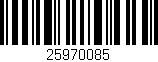 Código de barras (EAN, GTIN, SKU, ISBN): '25970085'