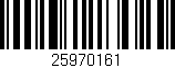 Código de barras (EAN, GTIN, SKU, ISBN): '25970161'