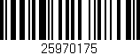 Código de barras (EAN, GTIN, SKU, ISBN): '25970175'