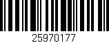 Código de barras (EAN, GTIN, SKU, ISBN): '25970177'