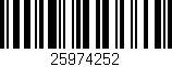 Código de barras (EAN, GTIN, SKU, ISBN): '25974252'