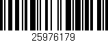 Código de barras (EAN, GTIN, SKU, ISBN): '25976179'