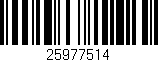 Código de barras (EAN, GTIN, SKU, ISBN): '25977514'
