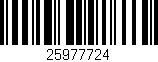 Código de barras (EAN, GTIN, SKU, ISBN): '25977724'