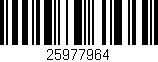 Código de barras (EAN, GTIN, SKU, ISBN): '25977964'