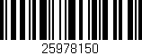 Código de barras (EAN, GTIN, SKU, ISBN): '25978150'