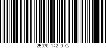 Código de barras (EAN, GTIN, SKU, ISBN): '25978_142_0_G'