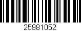 Código de barras (EAN, GTIN, SKU, ISBN): '25981052'