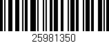 Código de barras (EAN, GTIN, SKU, ISBN): '25981350'