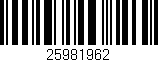 Código de barras (EAN, GTIN, SKU, ISBN): '25981962'