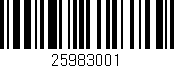 Código de barras (EAN, GTIN, SKU, ISBN): '25983001'