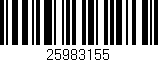 Código de barras (EAN, GTIN, SKU, ISBN): '25983155'