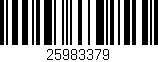 Código de barras (EAN, GTIN, SKU, ISBN): '25983379'