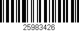 Código de barras (EAN, GTIN, SKU, ISBN): '25983426'