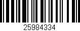 Código de barras (EAN, GTIN, SKU, ISBN): '25984334'