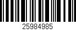 Código de barras (EAN, GTIN, SKU, ISBN): '25984985'