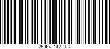 Código de barras (EAN, GTIN, SKU, ISBN): '25984_142_0_4'