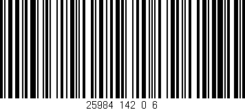 Código de barras (EAN, GTIN, SKU, ISBN): '25984_142_0_6'