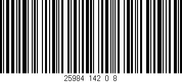 Código de barras (EAN, GTIN, SKU, ISBN): '25984_142_0_8'