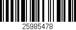Código de barras (EAN, GTIN, SKU, ISBN): '25985478'