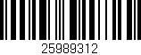 Código de barras (EAN, GTIN, SKU, ISBN): '25989312'
