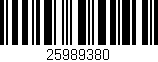 Código de barras (EAN, GTIN, SKU, ISBN): '25989380'